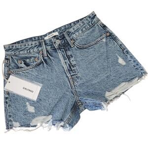 GRLFRND Helena boyfriend distressed cut off jeans shorts Siesta Key Size 25 NEW